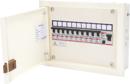 Indo Asian Make   4 Way SPN Double Door Distribution Board (I+O = 4)