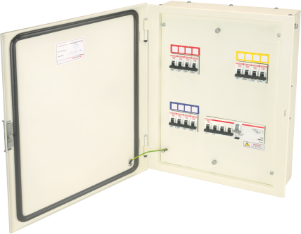 Indo Asian Make   6 Way TPN Double Door Distribution Board (I 4 + O 18)